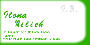 ilona milich business card